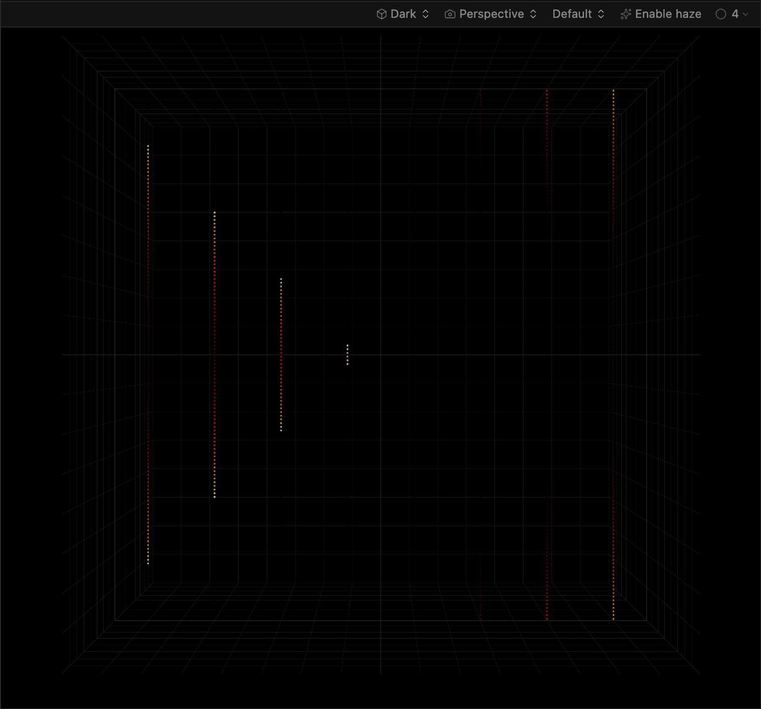 The Live View Preview rendering an eight-bar pixel rig